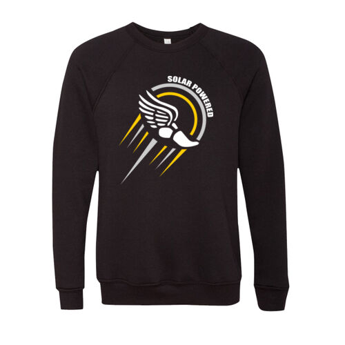 Unisex Sponge Fleece Raglan Sweatshirt w/ Back Name Option - White Thumbnail