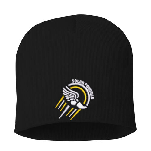 8 Inch Knit Beanie - White Thumbnail